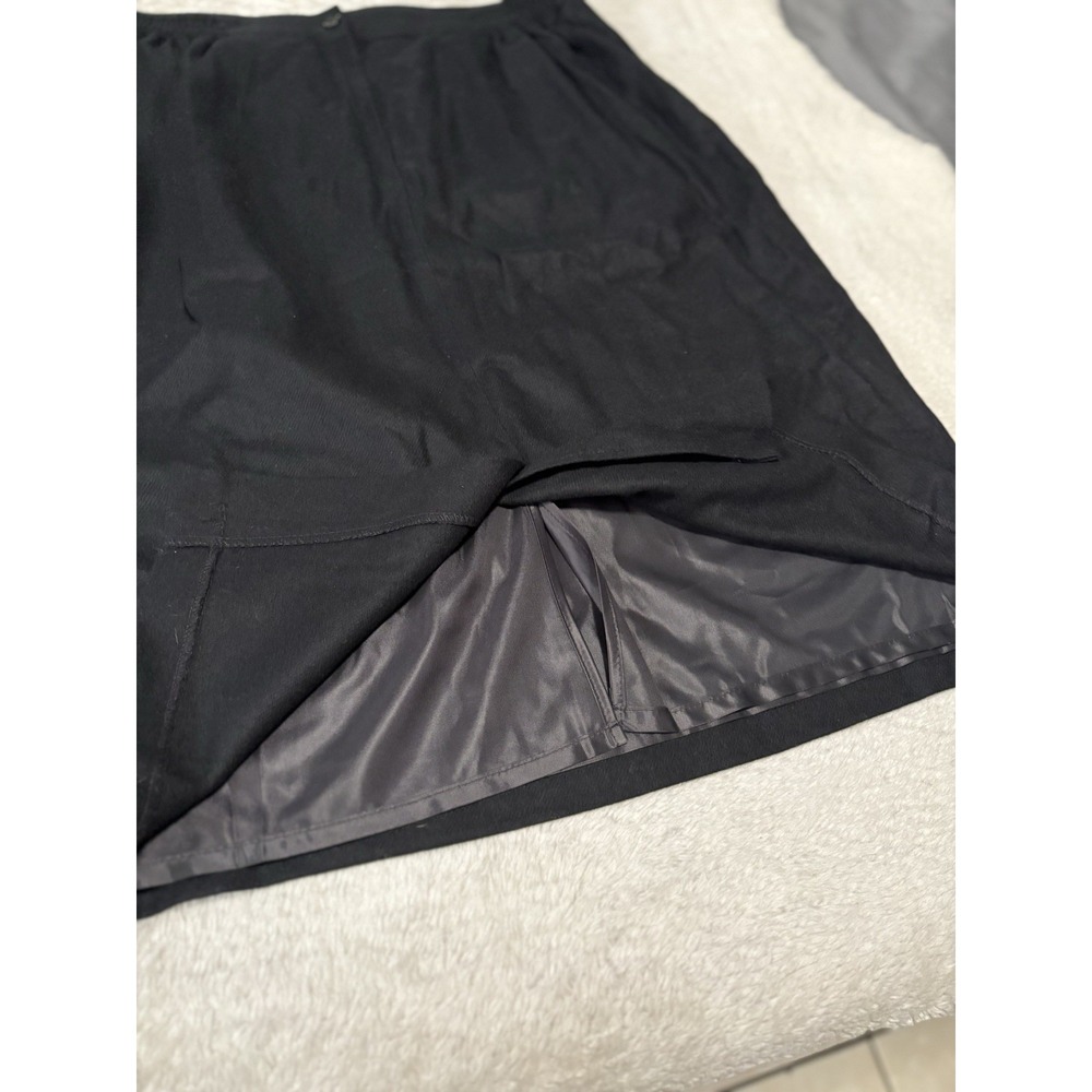 New Sage Harbor Womens Black Wool Skirt Plus Size 18W - Picture 3 of 6